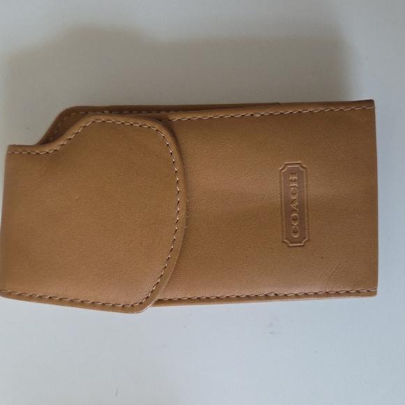Coach Vintage Tan Brown Leather Chubby Case & Cell Phone Tool Set - Picture 4 of 12